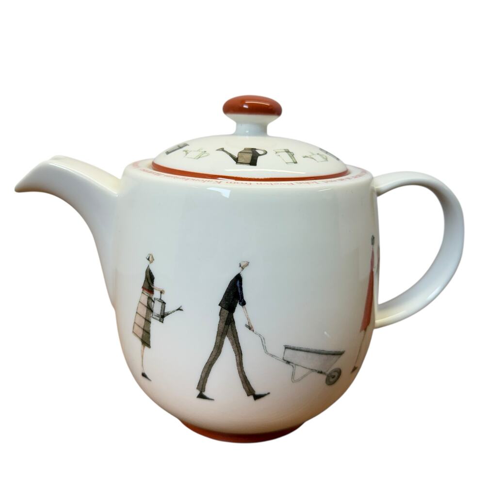 Portmeirion Up The Garden Path Teapot 5 1/2 Cup England Tea Parties Exec Cond